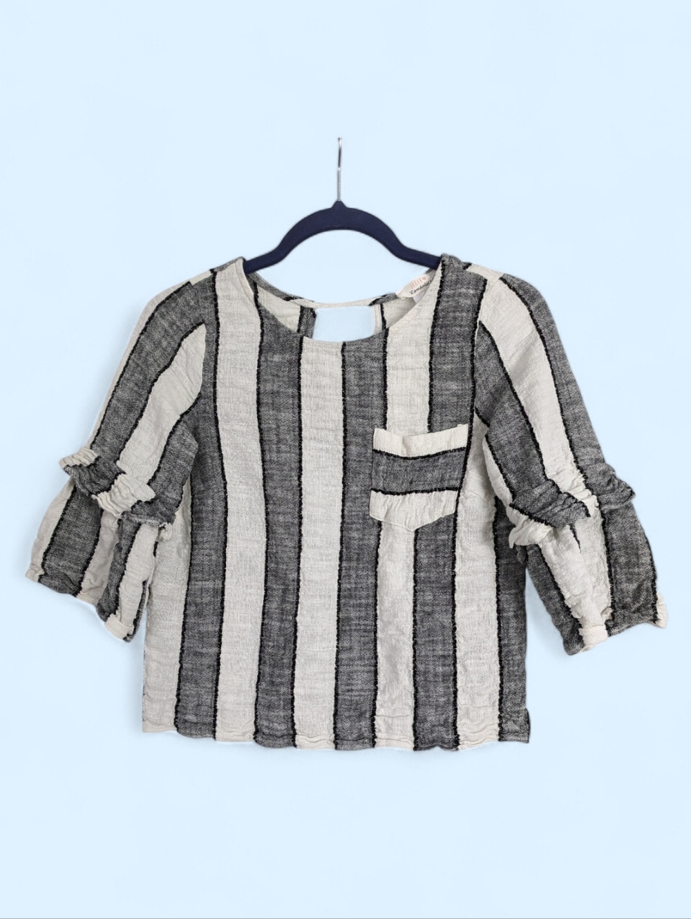 Urban Romantics Linen Striped Top - Women Small